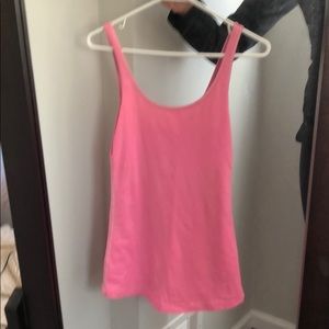 Pink reversible lululemon tank top